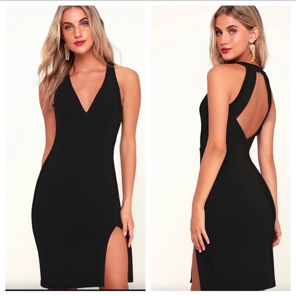 Lulu’s Total Knockout Black Backless Bodycon Dress